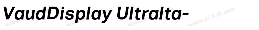 VaudDisplay UltraIta字体转换 VaudDisplay UltraIta字体转换